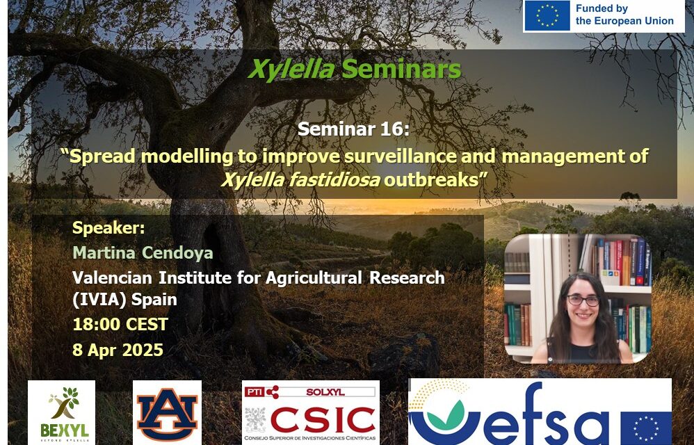 SEMINARIO Nº16, 8 abril 2025 DISPONIBLE EN EL CANAL YOUTUBE «SOLUCIONES A XYLELLA FASTIDIOSA»